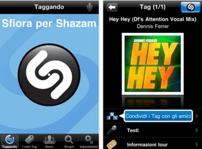 I testi scorrevoli delle canzoni arrivano su Shazam