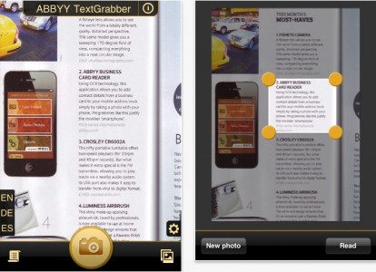 TextGrabber, una comoda applicazione che consente di acquisire porzioni di testo stampato su riviste, libri, documenti e tanto altro