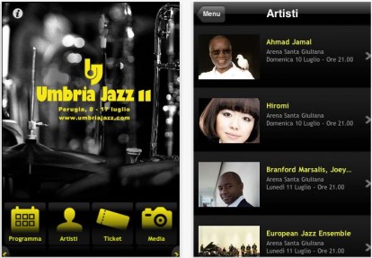 Umbria Jazz, l’applicazione dedicata all’edizione 2011