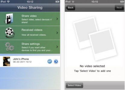 Video Sharing: condividi video con altri iDevice