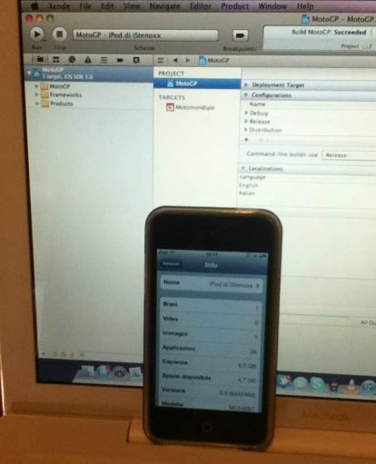 Xcode 4.2 preview 2 consente il deployng on device via WiFi
