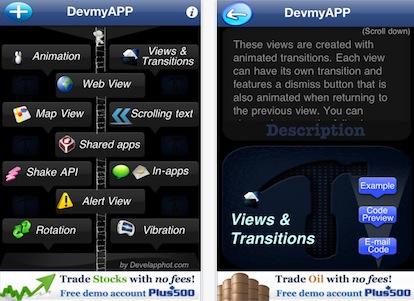 DevmyAPP, semplifica la creazione delle vostre applicazioni fornendo frammenti di codice già pronti per l’uso