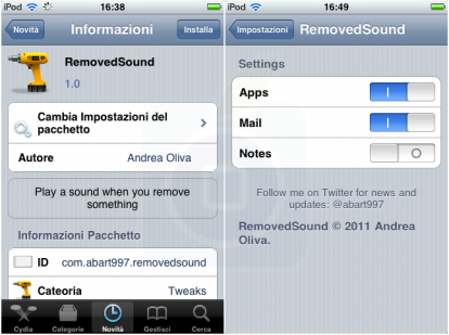 RemovedSound, il terzo tweak di Andrea Oliva per TweakWeek [Cydia]