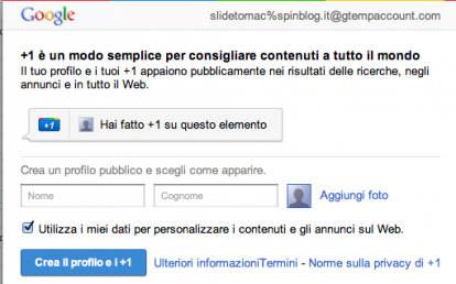 Arriva il tasto Google+ su SlideToMac