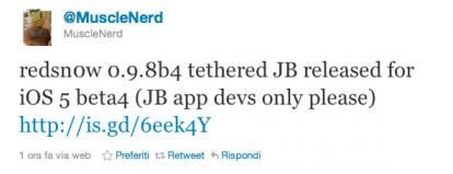 Il Dev Team rilascia Redsn0w 0.9.8b4 per il jailbreak tethered di iOS 5 beta 4