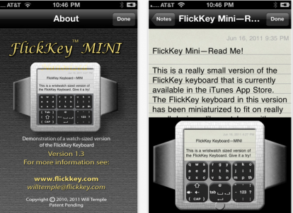 FlickKey Mini Keyboard, la tastiera alternativa per iPhone e iPod Touch