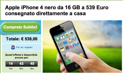 Groupon sconta nuovamente l’iPhone 4 da 16GB: disponibile a soli 539€