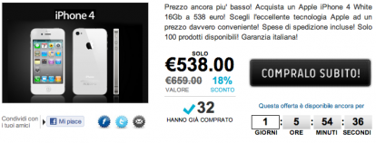 Su mtvofferte iPhone 4 16GB a 538€!