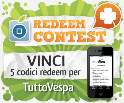 CONTEST: vinci 5 codici redeem per TuttoVespa [VINCITORI]