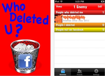 WhoDeletedU: l’iPhone ti svela chi ha cancellato la tua amicizia da Facebook
