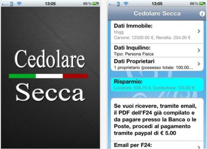 iCedolare, calcola la cedolare secca su iPhone