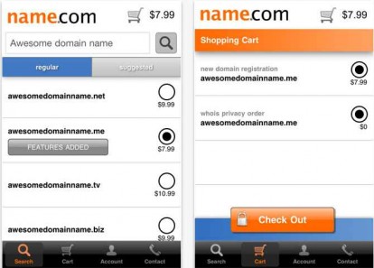 Name.com: cerca e gestisci i domini tramite iPhone