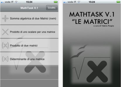 MathTask V.1, un’ottima applicazione per calcolare le operazioni più note tra matrici su iPhone