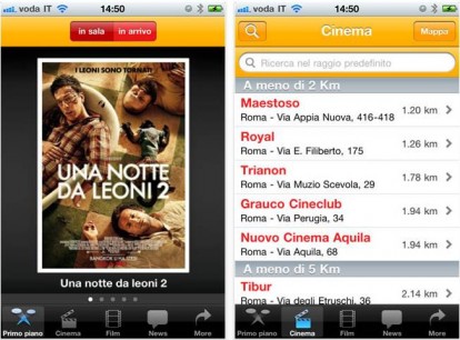 Primissima Cinema, la nuova versione su iPhone