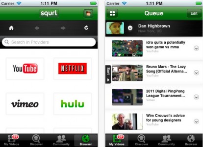 Squrl, per accedere facilmente ai contenuti video sul web dal vostro iPhone