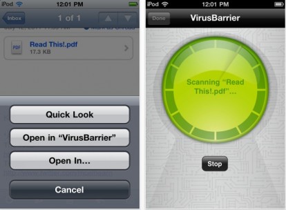 Arriva VirusBarrier per iOS, il primo scanner di minacce informatiche che funziona da iPhone e iPod Touch