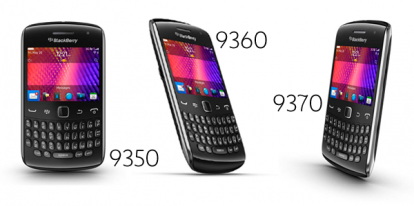 RIM annuncia i nuovi Blackberry Curve 9350, 9360 e 9370