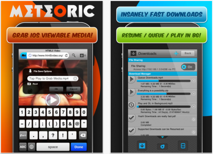 Meteoric Download Manager, una soluzione all-in-one per i file multimediali su iPhone