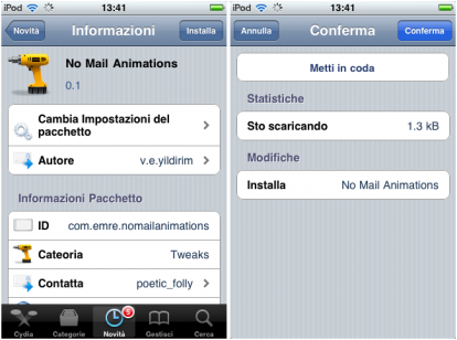 No Mail Animations, disattiva le animazioni in Mail [Cydia]