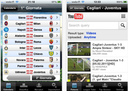 Nuova App “Serie A Tube 2011/12” e aggiornamento per “Serie A Tube”