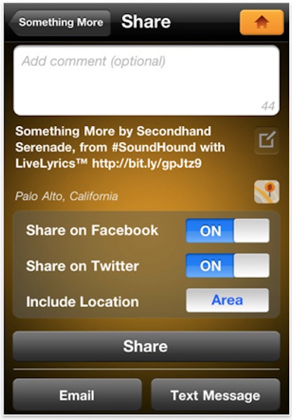 SoundHound arriva alla versione 4.0.1 e aggiunge la possibilità di visualizzare le pagine Facebook e Twitter degli artisti