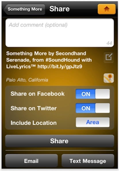 SoundHound arriva alla versione 4.0.1 e aggiunge la possibilità di visualizzare le pagine Facebook e Twitter degli artisti