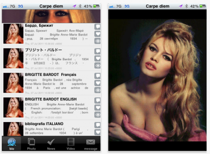 Brigitte Bardot: l’applicazione dedicata alla famosa attrice