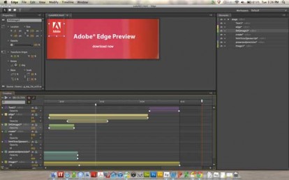 Adobe svela Edge, un tool in grado di sopperire alla mancanza di animazioni Flash realizzandole in HTML5!