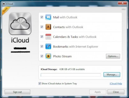 iCloud su Windows 7, ecco alcune caratteristiche