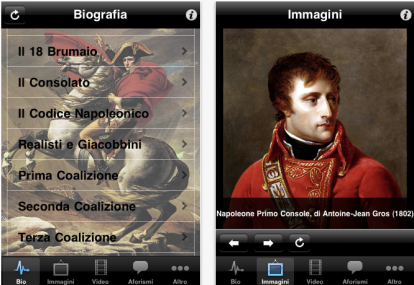 iNapoleon, la biografia di Napoleone su iPhone