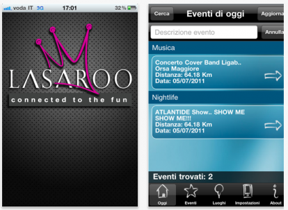 LASAROO!: tutti gli eventi a portata di iPhone