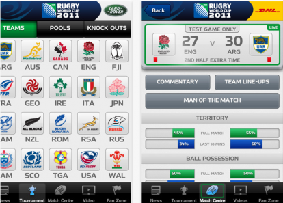 Segui il mondiale di rugby con l’app gratuita per iPhone
