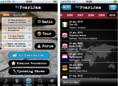 MyPJ, l’app dedicata ai mitici Pearl Jam
