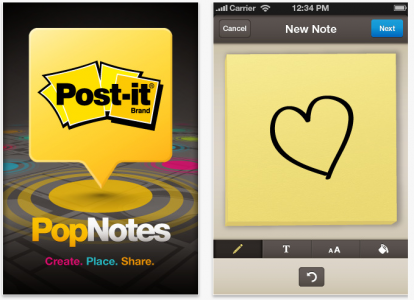 I Post-It originali su iPhone con Post-it® PopNotes