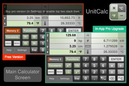 UnitCalc, un ottimo convertitore gratuito per iPhone