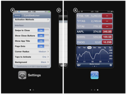 CardSwitcher, il multitasking di webOS arriva su iPhone [Cydia – VIDEO]