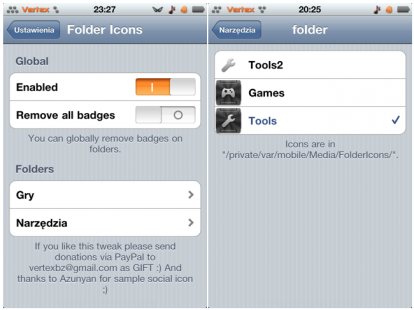 FolderIcons, icone personalizzate per le cartelle di iOS [Cydia]