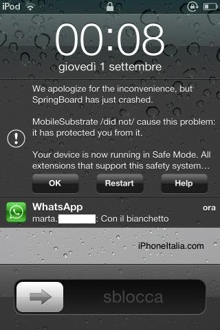 MobileSubstrate e Safe Mode: ecco il nuovo look per iOS 5 [Cydia]