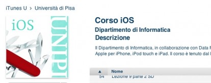 Dall’Università di Pisa un video corso gratuito programmazione iOS