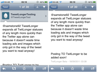 TweetLonger, torna la possibilità di espandere i tweet in Twitter for iPhone [Cydia]