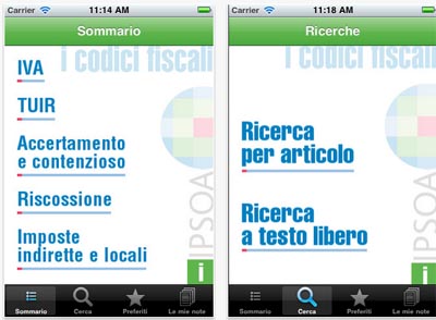 iCodiciFiscali: normativa fiscale selezionata da IPSOA e fruibile da iPhone!