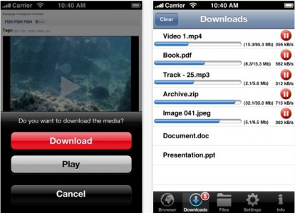 iDownloader Pro, scarica file da Internet e salvali sul tuo iPhone