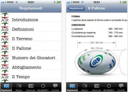 iRugby, tutte le regole del rugby su iPhone