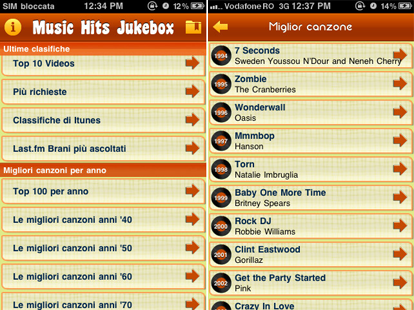 Music Hits JukeBox, trova con semplicità la migliore musica di tutti i tempi