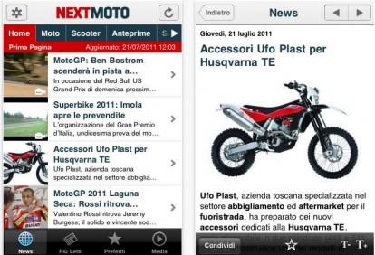Next Moto su iPhone: l’app per gli amanti delle due ruote