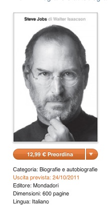 Anticipato il lancio della biografia di Steve Jobs