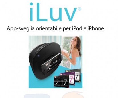 Sveglia iLuv Radio orientabile per iPod e iPhone nera