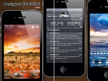 Weather i5: applicazione meteo sviluppata per il Centro Notifiche di iOS 5