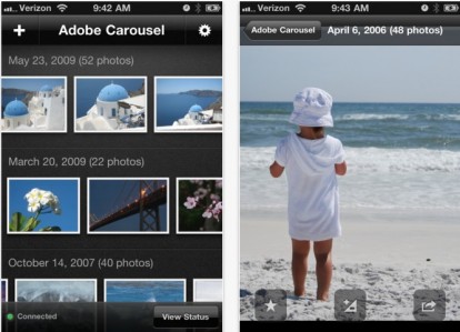 Adobe rilascia Carousel, l’app per la condivisione delle foto tra iPhone, iPad e Mac