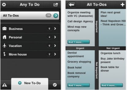 “Any to Do”, l’organizer “one minute” per iPhone